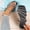Black, variant on Women Square Open Toe Multi Rhinestone Strap Flat Slide Sandals Rose Gold 9