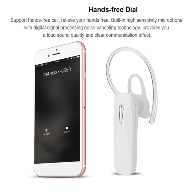 Auriculares con Micrófono Auriculares Inalámbricos Portátiles con Gancho para la Oreja Auriculares Inalámbricos para el Trabajo