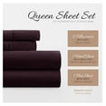 thumbnail image 3 of Double-Brushed Microfiber Queen Sheet Set 4 Piece – Oeko-TEX Certified Ultra Soft & Wrinkle-Free - 16" Deep Pocket Sheets - Easy Care Queen Size - Purple, 3 of 9