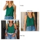 thumbnail image 3 of Camiseta sin mangas de seda satinada para mujer, cuello en V, informal, color puro, camisola básica de seda satinada, 3 of 8