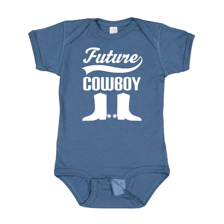 

Inktastic Future Cowboy Western Boots Gift Baby Boy Bodysuit