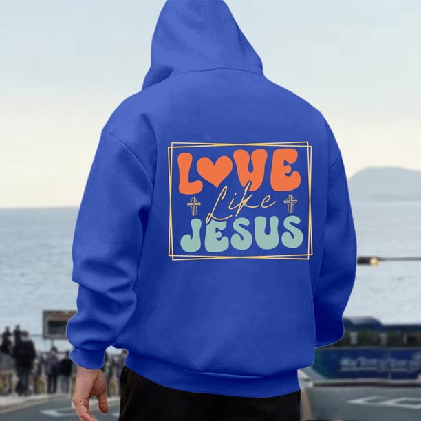 WILLBEST Sudaderas Navideñas para Hombre, Sudaderas Informales Holgadas con Estampado De Letras, Sudadera con Capucha para Uso Diario, Ropa De Calle Cómoda para Otoño e Invierno Mediana