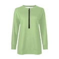 Women's Half Zip Oversized Sweatshirt Fleece Blouses Long Sleeve