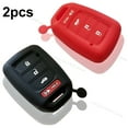 thumbnail image 2 of Silicone Rubber Cover Case Protector Fob Entry for Honda Accord CR-V Civic key (black and red), 2 of 3