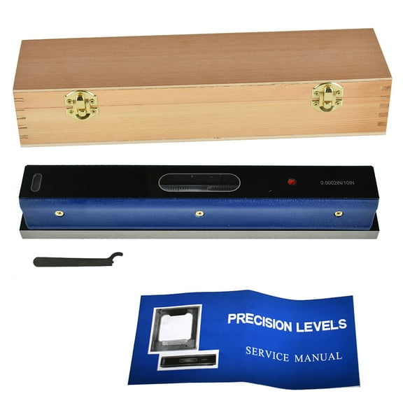 findmall 12 Inch Master Precision Level Accuracy 0.0002 Per 10 Inch For Machinist Tool With Wooden Box