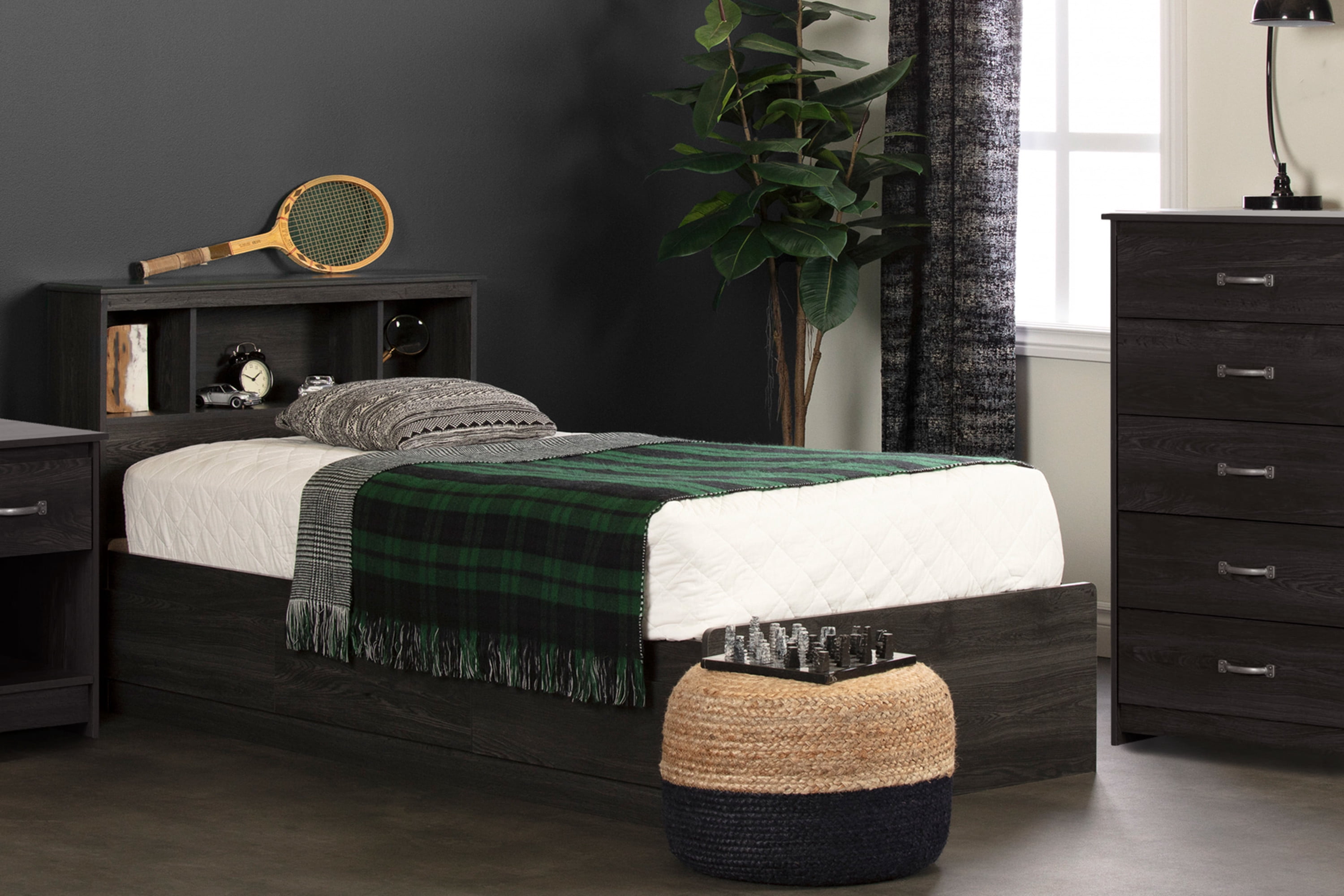 South Shore Tassio, Farmhouse Bed, Twin Gray