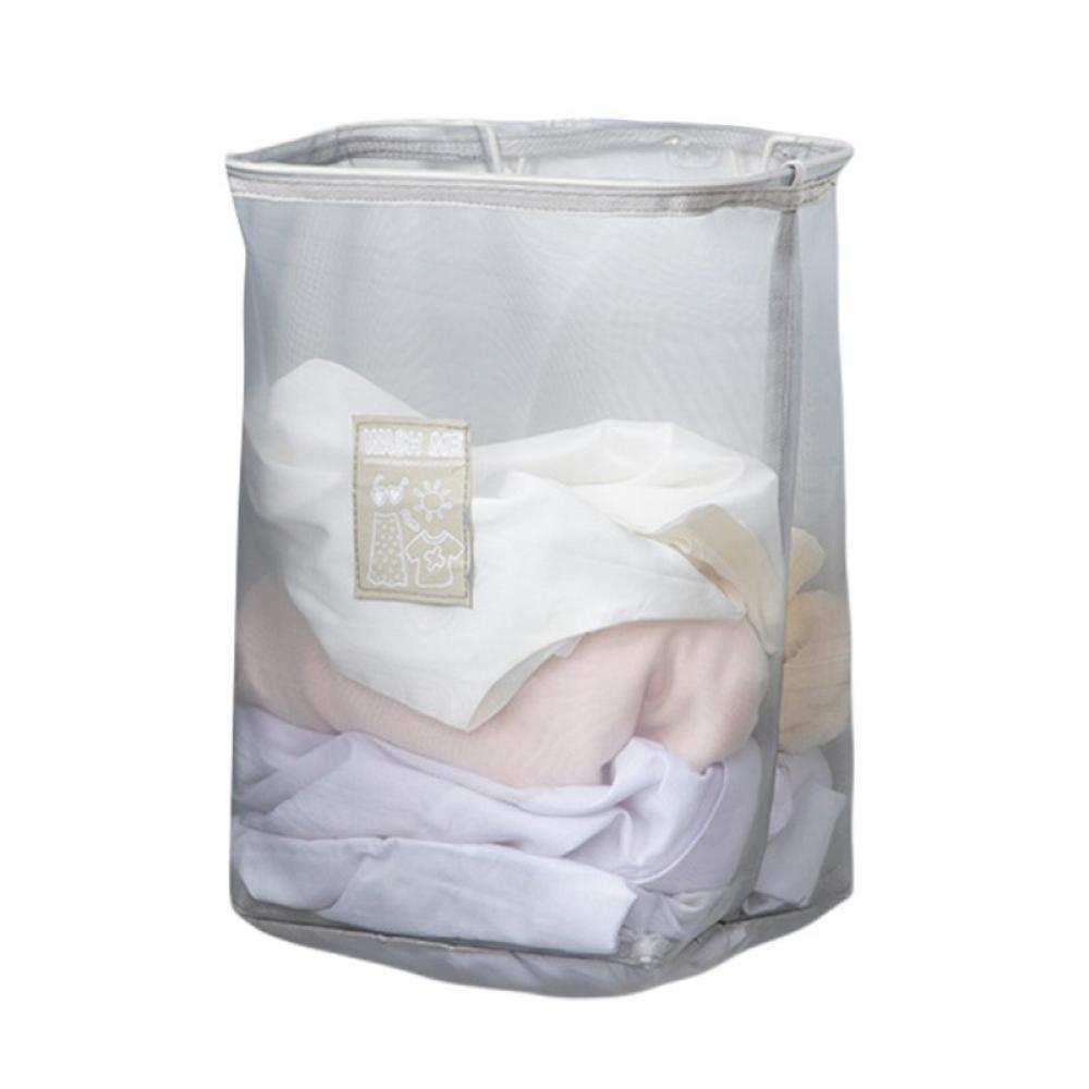 Bangus Mesh Laundry Hamper with Portable, Durable Handles, Collapsible for Storage, Folding