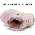 thumbnail image 6 of BABAYA Toddler Winter Snow Boots Kids Girls Boys Warm Booties Water-Resistant Faux Lined Shoes With Pull Loop, 6 of 13