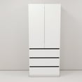 thumbnail image 4 of Twin Fins 32" Modern White Closet System with Spacious Storage - 3 Drawers -White, 4 of 10