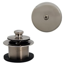 Westbrass Twist & Close Bathtub Drain Trim with One-Hole Overflow Cover, Stainless Steel