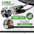 thumbnail image 2 of Cable Red Plano Categoría 6 Cat6 Rj45 Utp Ethernet 10 Metros Negro BLOOSOM, 2 of 4