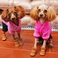 thumbnail image 6 of 4Pcs Pet Dog Shoes Non-slip Chihuahua Soft Sole Winter Warm Adjustable Boots,Pink, 6 of 7