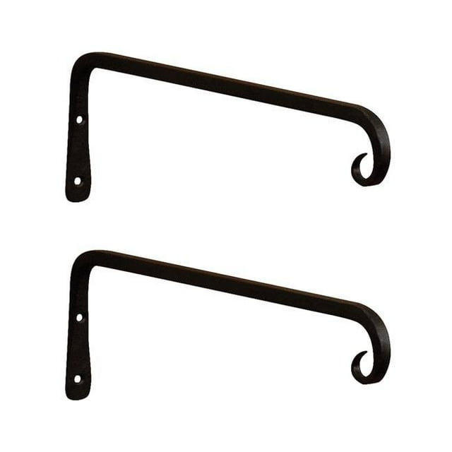 ACHLA Designs TSH-12-2 12 Po Support Incliné Droit&44; Noir - Pack de 2