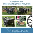 thumbnail image 4 of 2 Pack Flat Free Replacement Wheels for Lawn and Garden Carts 5/8" Axle Bearings 20 Inch Diameter Solid Tire Compatible with Rubbermaid Big Wheel, 4 of 7