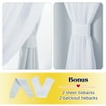 thumbnail image 5 of NICETOWN Stylish Mix & Match Elegance White Crushed Voile x Blackout Curtain with Tie-Backs for Villa/Apartment, Princess Style Drapes (1 Pair of 2-Layers Panels, W52 x L84 inch, Platinum), 5 of 6