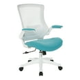thumbnail image 1 of Office Star White Screen Back Manager's Chair, Linen Turquoise, 1 of 7