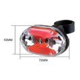 thumbnail image 3 of 2-10X Luces de bicicleta brillantes para bicicleta, 9 luces LED traseras, luz colorida, 7 destellos, 3 piezas, 3 of 5