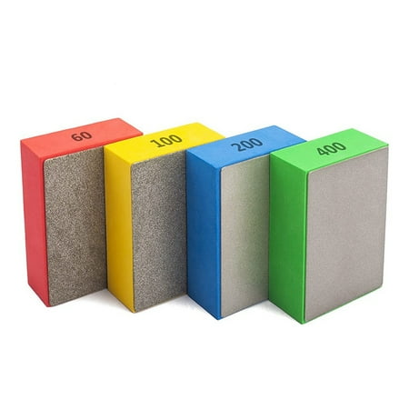 

4Pcs Diamond Hand Polishing Pads for Sanding Glass Tile Concrete Stone Granite 60 100 200 400