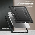 thumbnail image 5 of ShieldFlex for iPad Air 11 Inch Case M3/M2 (2025/2024) with Pencil Holder, Heavy Duty Shockproof Rugged Stand Cover,Black, 5 of 9