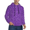 thumbnail image 2 of Salouo Glitter Purple Pattern Men's Fall Hoodie Sweatshirt,Sport Hoodie with Pockets for Men Pullover Casual Hooded Sweatshirt-3X-Large, 2 of 7
