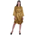 thumbnail image 3 of Moomaya Kimono Imprimé pour Femmes Robe de Mariée en Satin Soie Vêtements de Détente, 3 of 8