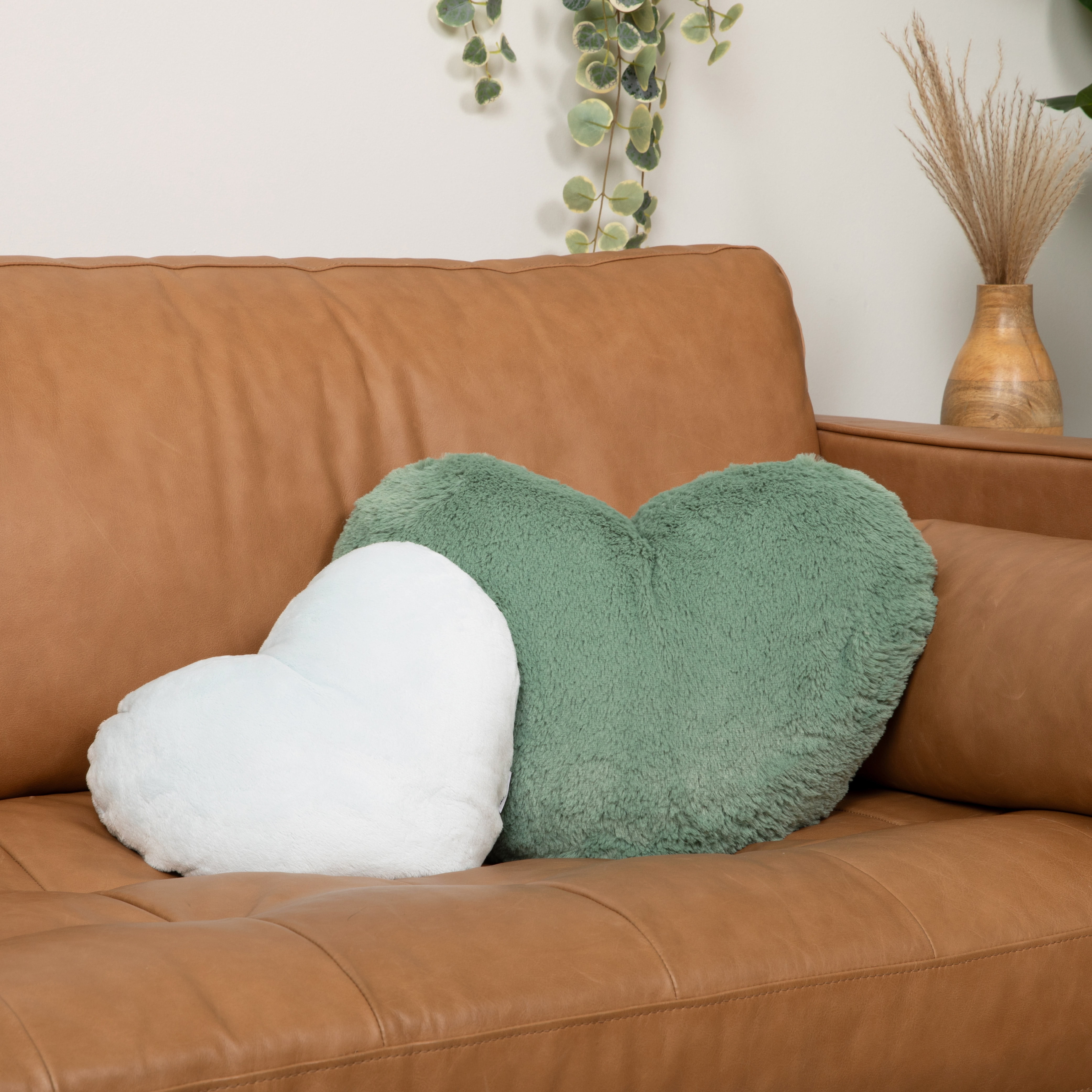Hugimals Super Sized Heart to Hug 8 lb Weighted Pillow In Sage | Soft Anxiety Stress Relief Pillow for Self-Care, Comfort, Relaxation, Sleep, With Cozy Hand Pocket