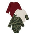 Garanimals Baby Boy Long Sleeve Bodysuit Multipack Set, 3Piece, Sizes