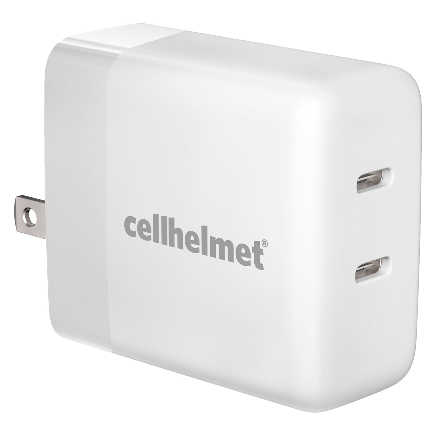 cellhelmet WALL-PD-20W-C-C 20-Watt Dual Wall Black Charger with 2 USB-C Ports