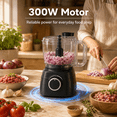 thumbnail image 6 of Hicloud 5‑Cup Electric Food Processor, Food Chopper & Meat Grinder for Vegetables, Meat & Nuts, 1‑Speed Plus Pulse Mode, Dishwasher‑Safe Parts, 6 of 7
