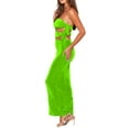 thumbnail image 4 of VISgogo Vestido de Fiesta de Cóctel para Mujer, Color Sólido Hueco Sin Tirantes Fuera del Hombro Bodycon de Una Pieza para Damas, S/M/L/XL VISgogo  moda, 4 of 6