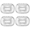 thumbnail image 1 of 4 Pcs Hair Tie Container Small Portable Travel Cotton Swab Holder Flosser Dispenser with Lid Plastic Box Beads Storage,4 * Storage Box,White, 1 of 8