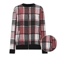 thumbnail image 6 of Shackets for Women 2026 Fashion Flannel Plaid Zip Up Jackets Casual Long Sleeve Baggy Outwear Coat Fall Clothes, 6 of 7