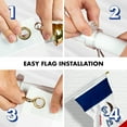 thumbnail image 5 of G128 - 6 Feet Tangle Free Spinning Flagpole (White) Iowa Double Sided Brass Grommets Embroidered 3x5 ft (Flag Included) Aluminum Flag Pole, 5 of 7