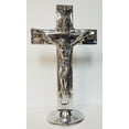 thumbnail image 2 of Pewter Trinity Crucifix with God Father Son and Holy Spirit, 2 of 2