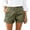 Green, variant on Rggeeun Womens Shorts Solid Color Elastic High Waist Wide Leg Soft Lightweight Loose Fit With Side Pockets &Buttons Trim For Summer Splash Fun Delicate Hot Pants,Red,Xxl