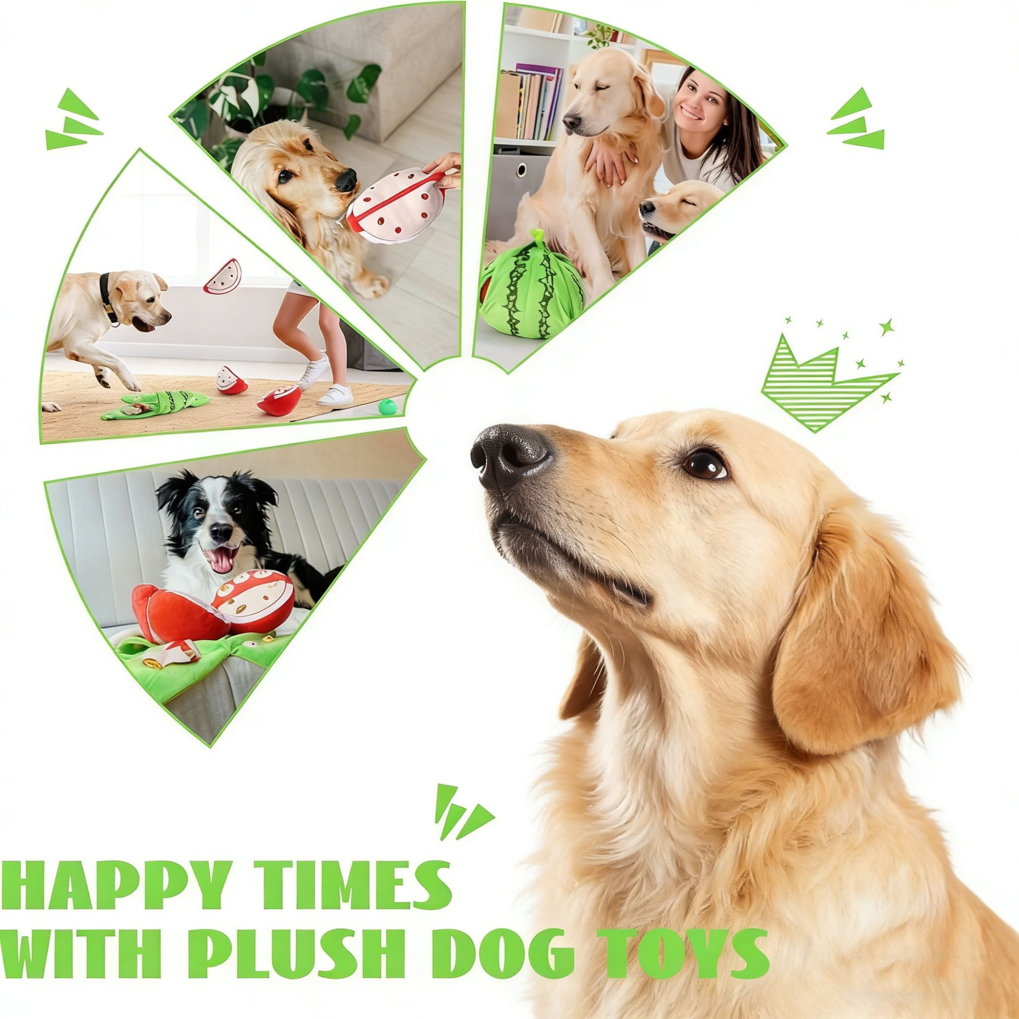 Hide and seek plush dog toy,interactive puzzle,watermelon shaped interactive little dog toy,suitable for small and medium-sized dogs.