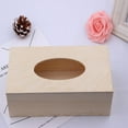 thumbnail image 5 of Unfinished Wood Tissue Box Rectangular Handmade Tissue Boxes Tabletop Napkin Dispenser For Arts Crafts Home Decoration, 5 of 7