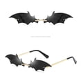 thumbnail image 3 of Gafas de sol de murciélago sin montura, gafas góticas para mujeres y hombres, Halloween, 3 of 4