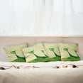 thumbnail image 7 of Ambesonne Dragon Throw Pillow Cover 4 Pack, Tatsu Mythical Animal, 20", Pistachio and Fern Green, 7 of 7