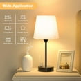 thumbnail image 5 of Bedside Lamps Set of 2 - Touch Dimmable Nightstand Lamps with USB-C & AC Outlet, Black Bedroom Lights for Kids/Guest Room, 5 of 8