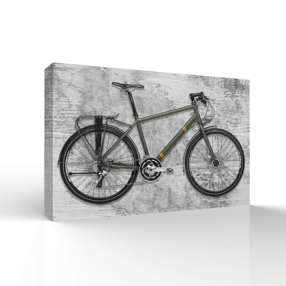 Wall26-Canvas Wall Art-Outdoor Bike-Giclee Painting Wall Bedroom Living House Decoration Home Art - 32x48 inches