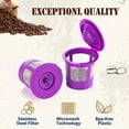 thumbnail image 6 of Bovn 2PEC Coffee Filters, Reusable Refillable, Keurig Family 2.0 and 1.0 Brewers Fits K200, K300/K350/K360, K450/K460, K500/K550/K560/K575, Purple, 6 of 7