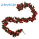 thumbnail image 3 of mfyjkho Enredadera de flores artificiales de rosas simuladas para decoración de techos y bloqueo de conductos de aire acondicionado, planta de envoltura de plástico, 1 pieza, 3 of 3