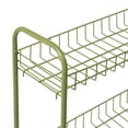 HoneyCanDo 3Tier Slim Metal Rolling Kitchen Storage Utility Cart