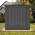 thumbnail image 3 of 6x4 ft Black Outdoor Tool Shed, All-Weather Resistant Storage Shed for Garden, Backyard, Lawn & Patio, 3 of 12