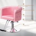 thumbnail image 3 of UBesGoo Barber Chair Salon Styling Chair Black Gold Hydraulic Pump, Pink, 3 of 8