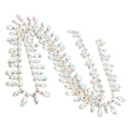 thumbnail image 4 of Rhinestone Chain, 1 Yards Craft Rhinestone Chain Silver Bottom Super Glittering  For DIY Modification For Clothing Decoration Colours, 4 of 8