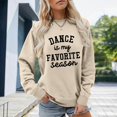 thumbnail image 2 of Arlun Dance Is My Favorite Season Sweatshirts Fashion Womens Loose Fit Long Sleeve Crewneck Pullovers Casual Basic Hoodless Tops for Dance Lover Gift Beige M, 2 of 4