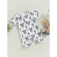 thumbnail image 3 of TSEXIEFOOFU Infant Baby Girls Boys Romper Cow Head Print Short Sleeve Crew Neck Jumpsuits Summer Newborn Bodysuits, 3 of 8
