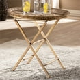 thumbnail image 3 of Baxton Studio Sabah Table Pliante en Métal Finition Or Mat, 3 of 7